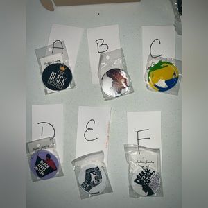 Black power earrings